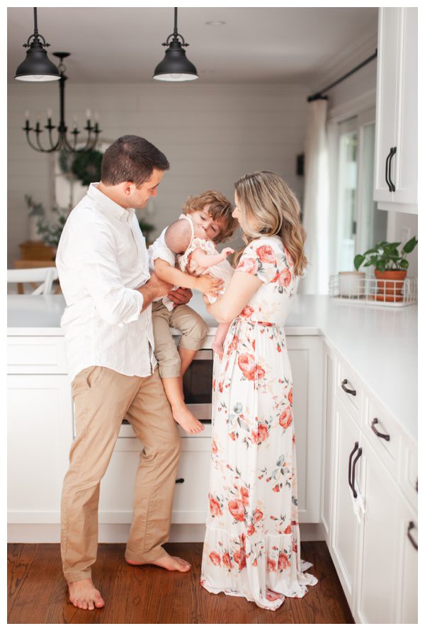 Beautiful Fairfield County CT home is the perfect backdrop for lifestyle newborn portraits
