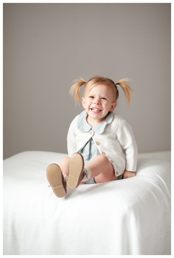Adorable two year old girl birthday portraits
