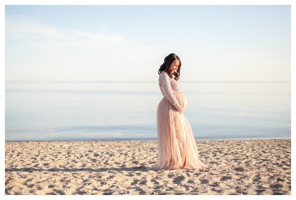 CT Beach Maternity Portrait Session