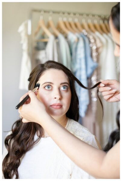 professional hair and makeup for maternity portraits