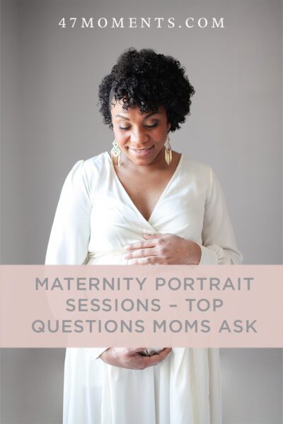 Beautiful pregnant mom in white dress