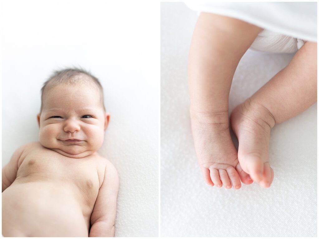 Studio newborn portraits Adorable newborn portrait session.