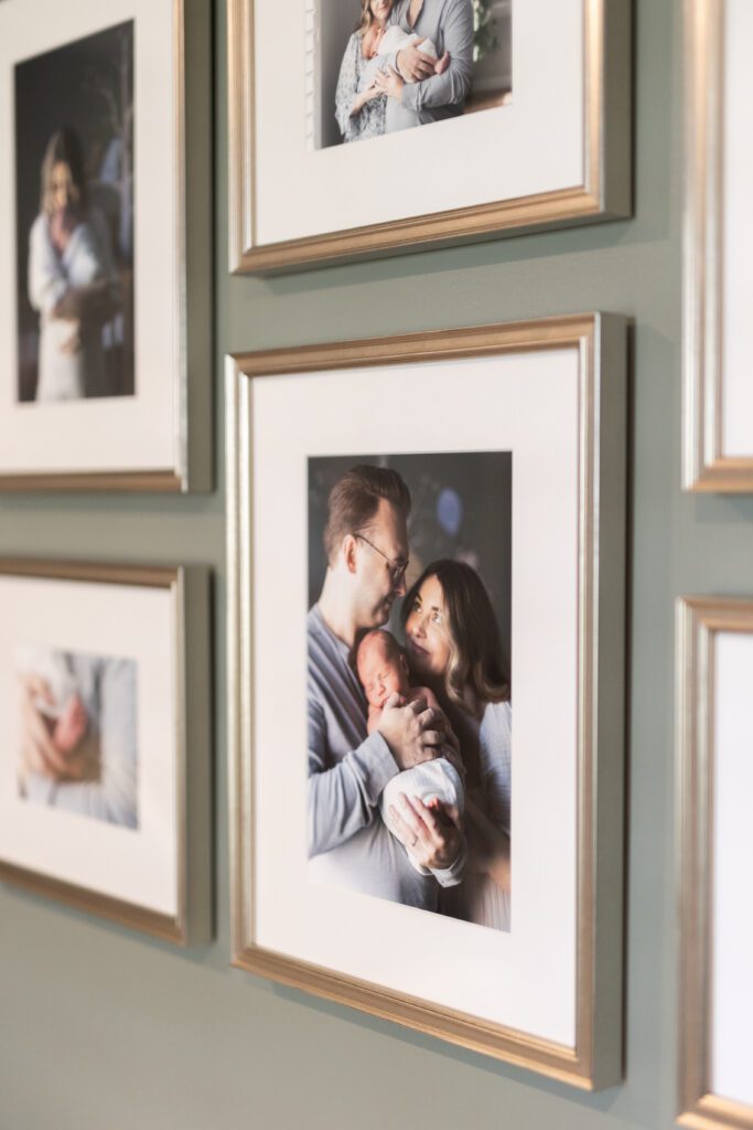 Custom framed newoborn portraits