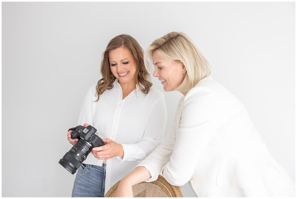 CT portrait photographer photographs in her light and airy Bethel, CT photography studio