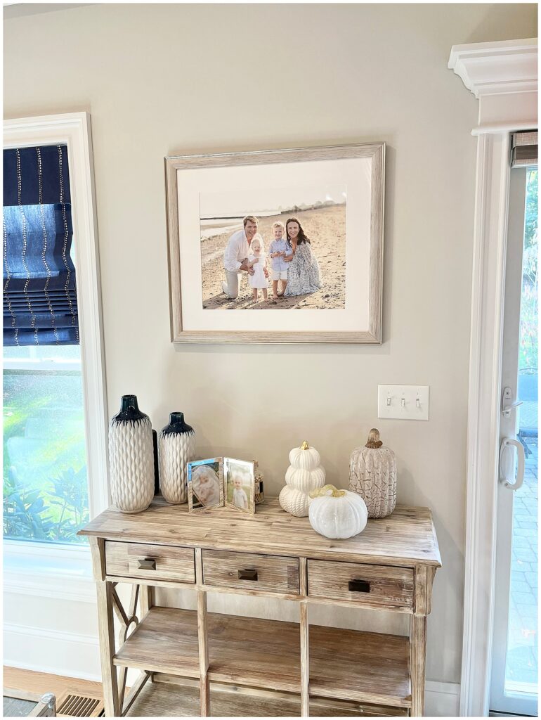 Gorgeous framed family photo of a family beach session in Westport CT by Forty Seven Moments Photography in Fairfield county CT